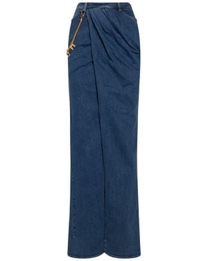Elisabetta Franchi Denim Skirt Polyester, Cotton - Blue
