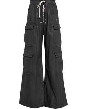 Rick Owens Jeans Cotton, Elastomultiester, Rubber - Black