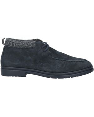 Andrea Ventura Firenze Ankle Boots Leather, Textile Fibers - Blue