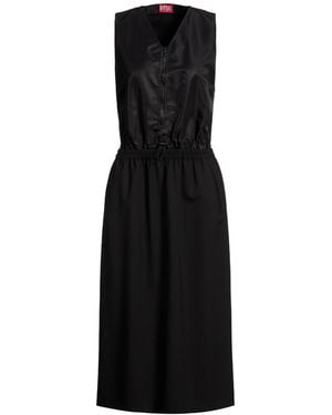 DIESEL Midi Dress Polyester, Virgin Wool, Elastane - Black