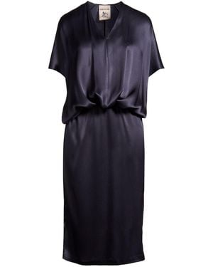 Semicouture Midi Dress Acetate, Silk - Blue