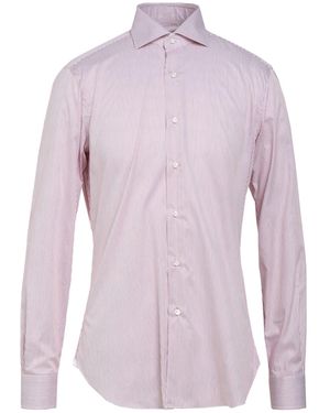 Barba Napoli Burgundy Shirt Cotton - Purple