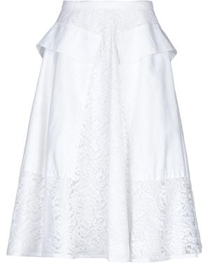 N°21 Midi Skirt Cotton, Polyamide - White