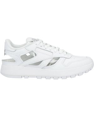MAISON MARGIELA x REEBOK Trainers Leather, Textile Fibres - White