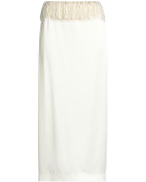 TOTEME Ivory Midi Skirt Viscose, Acetate - White