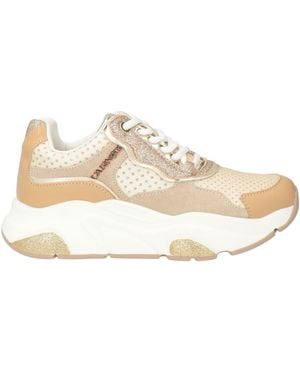 CafeNoir Sneakers Leather, Textile Fibers - Natural