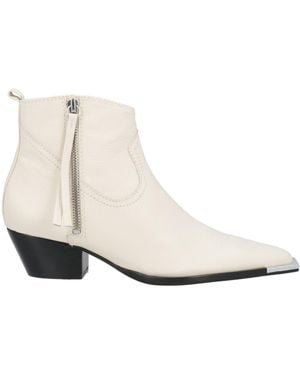 SCHUTZ SHOES Ivory Ankle Boots Leather - White