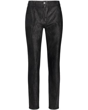Alberta Ferretti Charcoal Jeans Cotton, Viscose, Metallic Fibre - Black