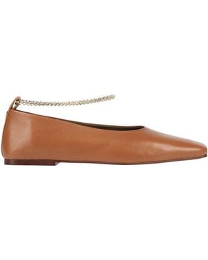 MARIA LUCA Tan Ballet Flats Leather - Brown