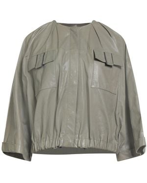 Brunello Cucinelli Jacket Leather, Ecobrass - Gray