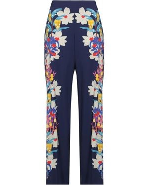 Maison Common Pants Viscose, Lycra - Blue