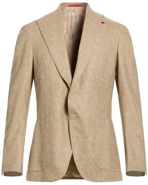 Isaia Blazer Wool, Cashmere - Natural