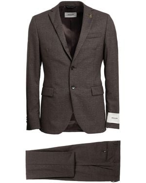 Paoloni Chocolate Suit Virgin Wool - Black