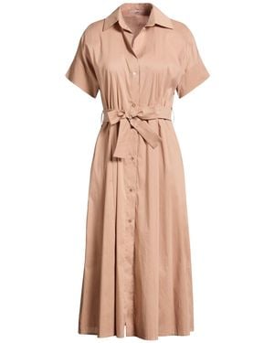 Carla G Sand Midi Dress Cotton, Polyamide, Elastane - Natural