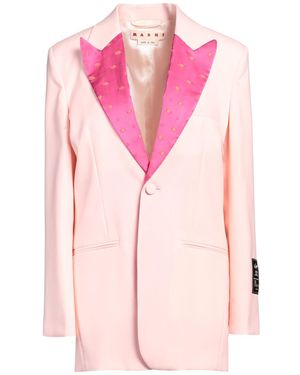 Marni Blazer Virgin Wool, Viscose, Polyester - Pink
