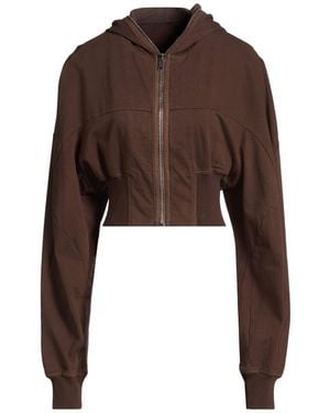 Rick Owens Dark Sweatshirt Cotton - Brown