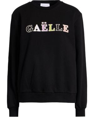 Gaelle Paris Sweatshirt Cotton, Polyester, Elastane - Black