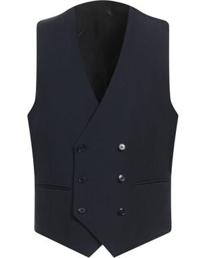 Manuel Ritz Tailored Vest Wool, Elastane - Blue