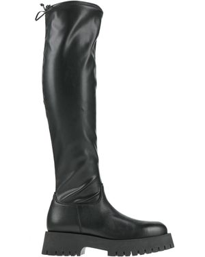 Carmens Boot Leather, Textile Fibres - Black