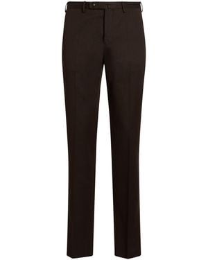 Incotex By Slowear Dark Pants Cotton, Virgin Wool - Black
