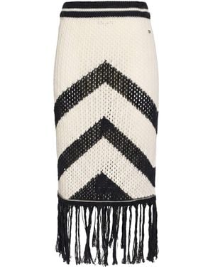 Please Midi Skirt Cotton, Acrylic - White
