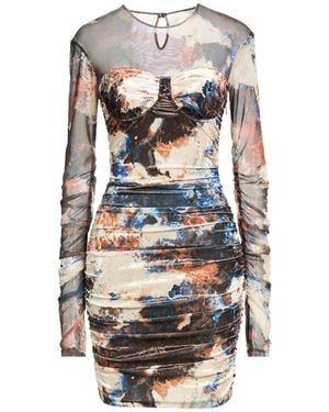 Just Cavalli Cream Mini Dress Polyester, Elastane - Gray