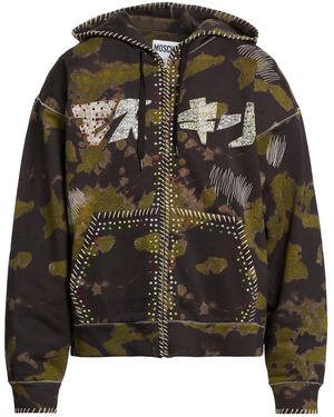 Moschino Couture Military Sweatshirt Cotton, Metal, Glass - Black