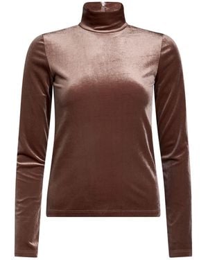 19.70 Nineteen Seventy Top Polyester, Elastane - Brown