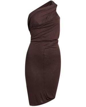 Rick Owens Dark Midi Dress Viscose - Brown