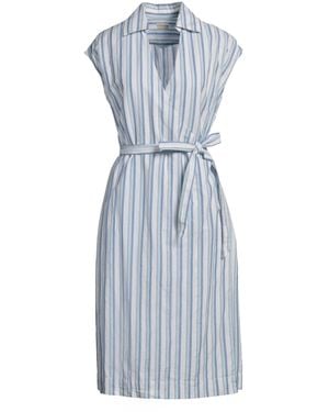 Massimo Alba Midi Dress Cotton, Linen - Blue