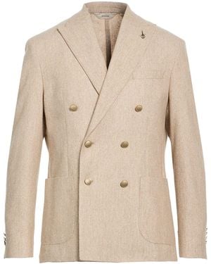 Paoloni Blazer Wool, Polyester, Cotton - Natural