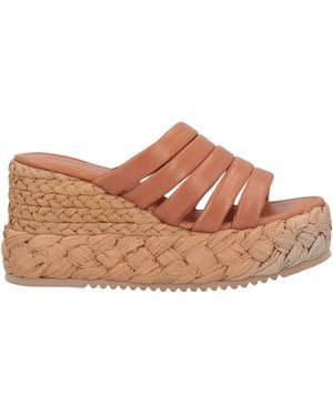 Emanuélle Vee Tan Espadrilles Soft Leather - Brown