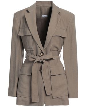 RUE DU BAC Khaki Blazer Viscose, Polyester - Brown