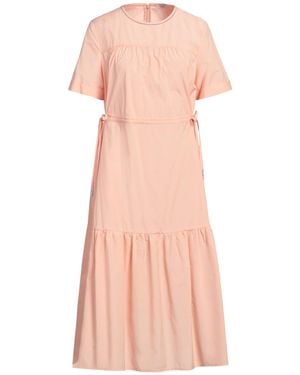 Peserico Apricot Midi Dress Cotton, Polyester - Pink