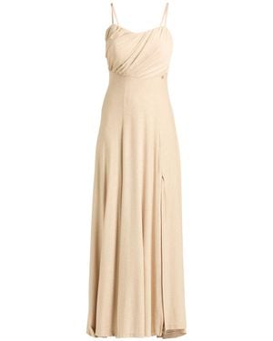 Rinascimento Sand Maxi Dress Polyester, Elastane - Natural