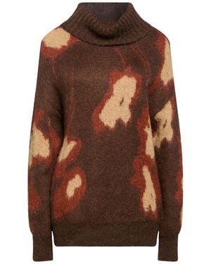 Manila Grace Rollkragenpullover - Braun