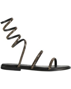 Caryatis Sandals Textile Fibers - Black