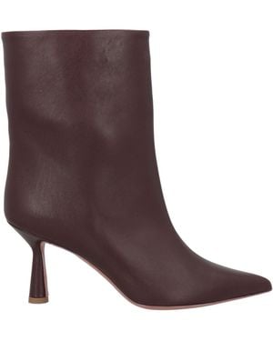 Aldo Castagna Burgundy Ankle Boots Leather - Brown