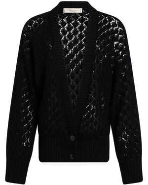Blumarine Cardigan Polyamide, Mohair Wool, Wool - Black
