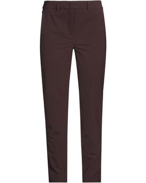 Marella Dark Trousers Polyester, Virgin Wool, Elastane - Brown