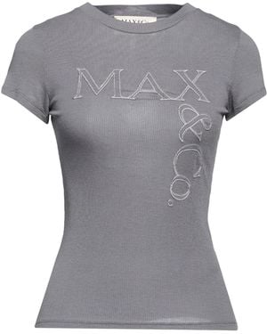 MAX&Co. Charcoal T-Shirt Modal, Elastane - Gray