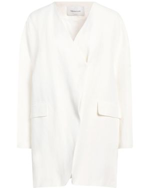 Fabiana Filippi Blazer Viscose, Linen - White