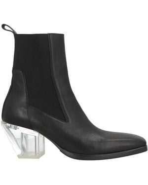 Rick Owens Ankle Boots Leather - Black