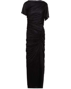 Atlein Midi-Kleid - Schwarz