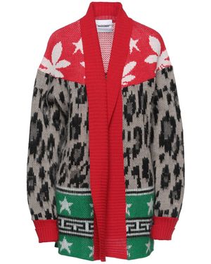 Brand Unique Cardigan Acrylic, Polyester, Wool - Red