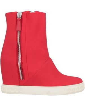 Casadei Ankle Boots Textile Fibers - Red