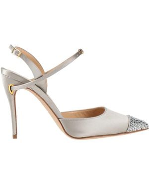 Jennifer Chamandi Light Pumps Textile Fibers - White