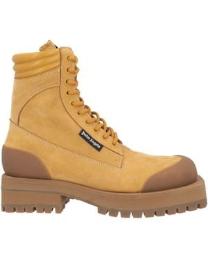 Palm Angels Ankle Boots Leather - Natural