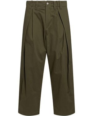 DISCLAIMER Military Trousers Cotton, Elastane - Green