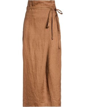 Alpha Studio Maxi Skirt Linen - Brown